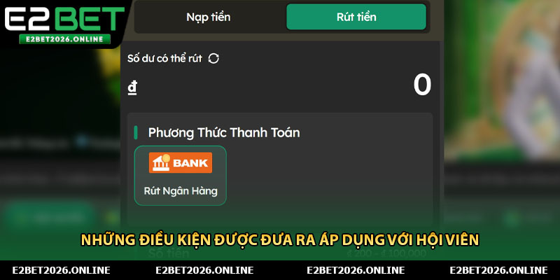 Những điều kiện được đưa ra áp dụng với hội viên
